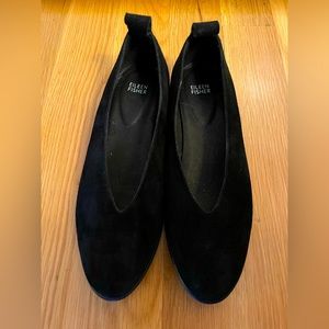 Eileen Fisher Suede flats - Black - Size 9.5 - Like new.